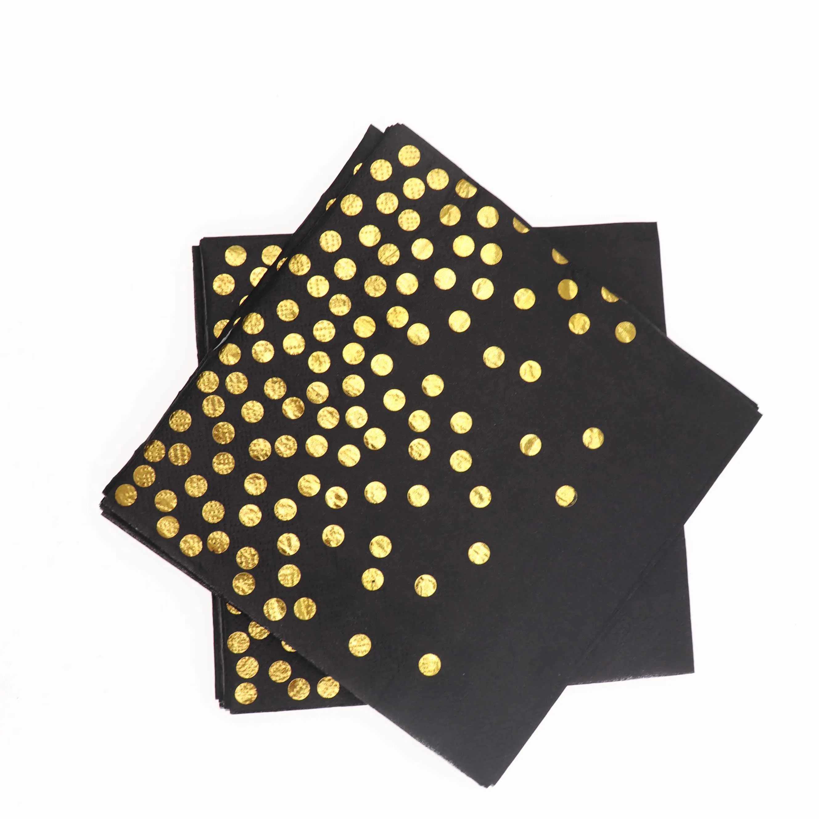 Napkin 20pcs Черная одноразовая посуда из золотой фольги, вечерние бумажные стаканчики, бумажные полотенца, свадебные украшения, принадлежности для дня рождения, украшения для детей - Цвет: Napkin 20pcs