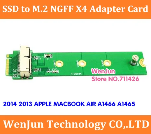 Адаптер SSD на M.2 NGFF X4 для 2013 2014 2015 apple MacBook Air A1465 A1466 Pro A1502 A1398 Mac ME253 MD878 | Компьютеры и