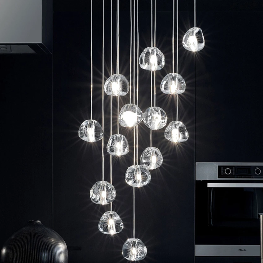 Современные светодиодные подвесные светильники Хрустальная Подвесная лампа