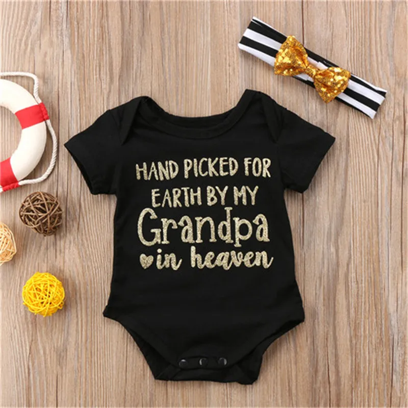 

US Seller Newborn Baby Girl Romper Playsuit Sunsuit Outfit Clothes Sets Baby Clothes Cotton Short Covered Button Romper