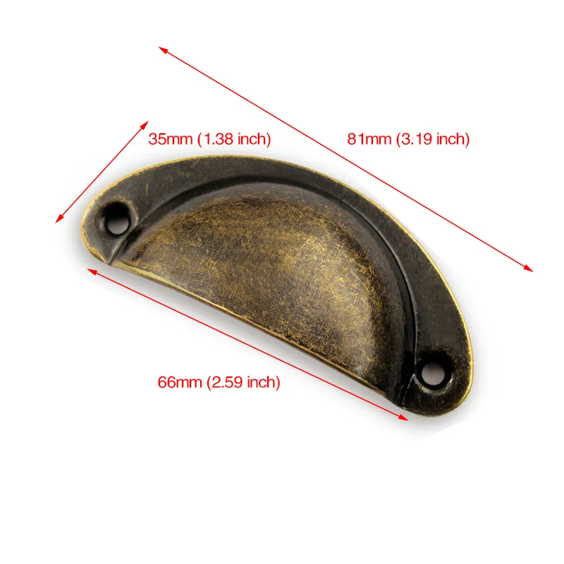 KAK 10 шт. Ретро металлическая дверная ручка для ящика кухонного шкафа и мебельные ручки Handware антикварный шкаф латунный корпус тяговые ручки
