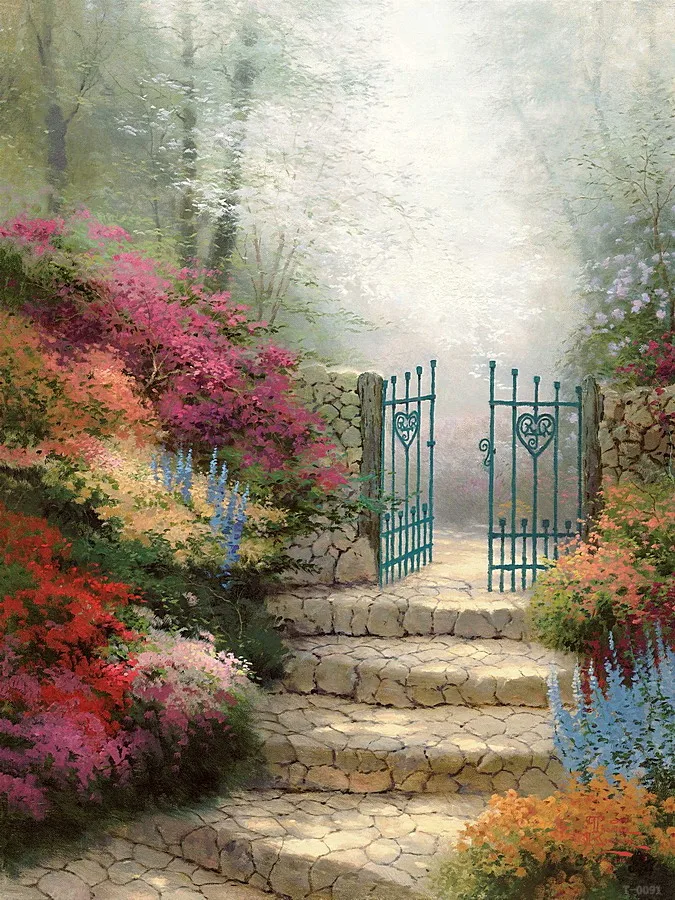Thomas Kinkade Настенная картина с изображением утренней светильник Лой Лейн Картина