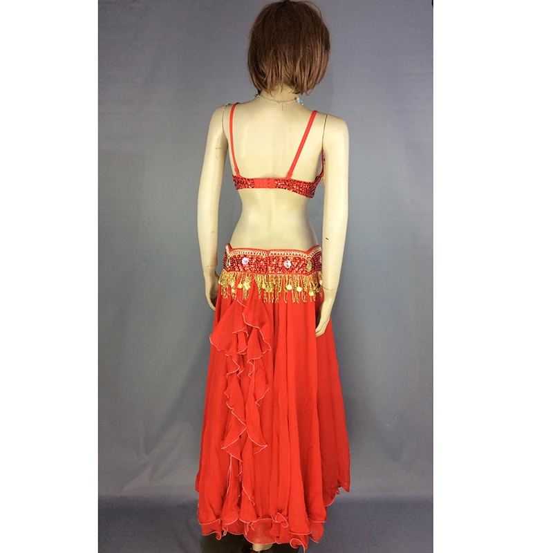 Женский костюм для танца живота ручной работы из бисера бара пояса и юбки 3