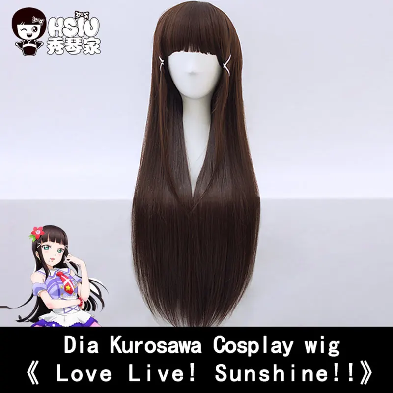 HSIU Новый высокое качество Dia Kurosawa косплей парик любовь Live! Солнце! Костюм играть