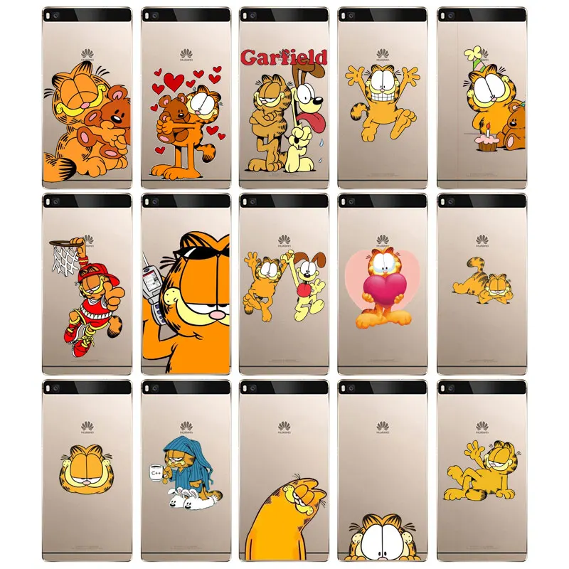 Мягкий силиконовый чехол из ТПУ DREAMFOX M496 Garfield для Huawei P8 P9 P10 Lite Plus 2017 Honor 8 Pro 9 6X |