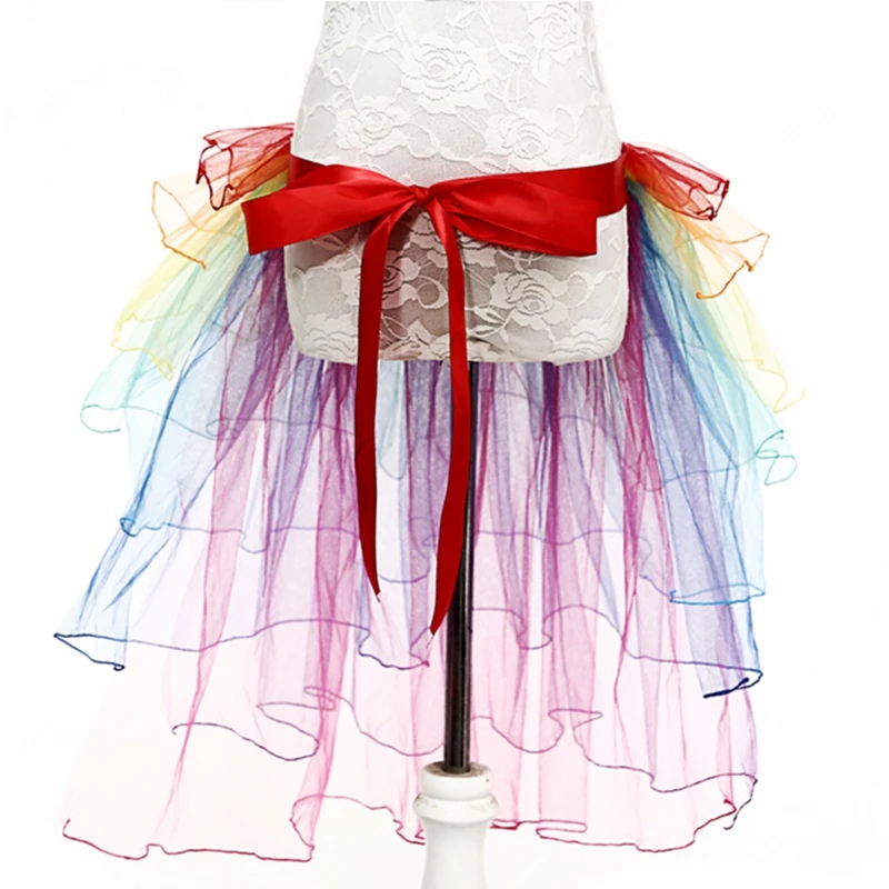 Уникальный дизайн красочный танец живота юбка пачка женское многослойное платье