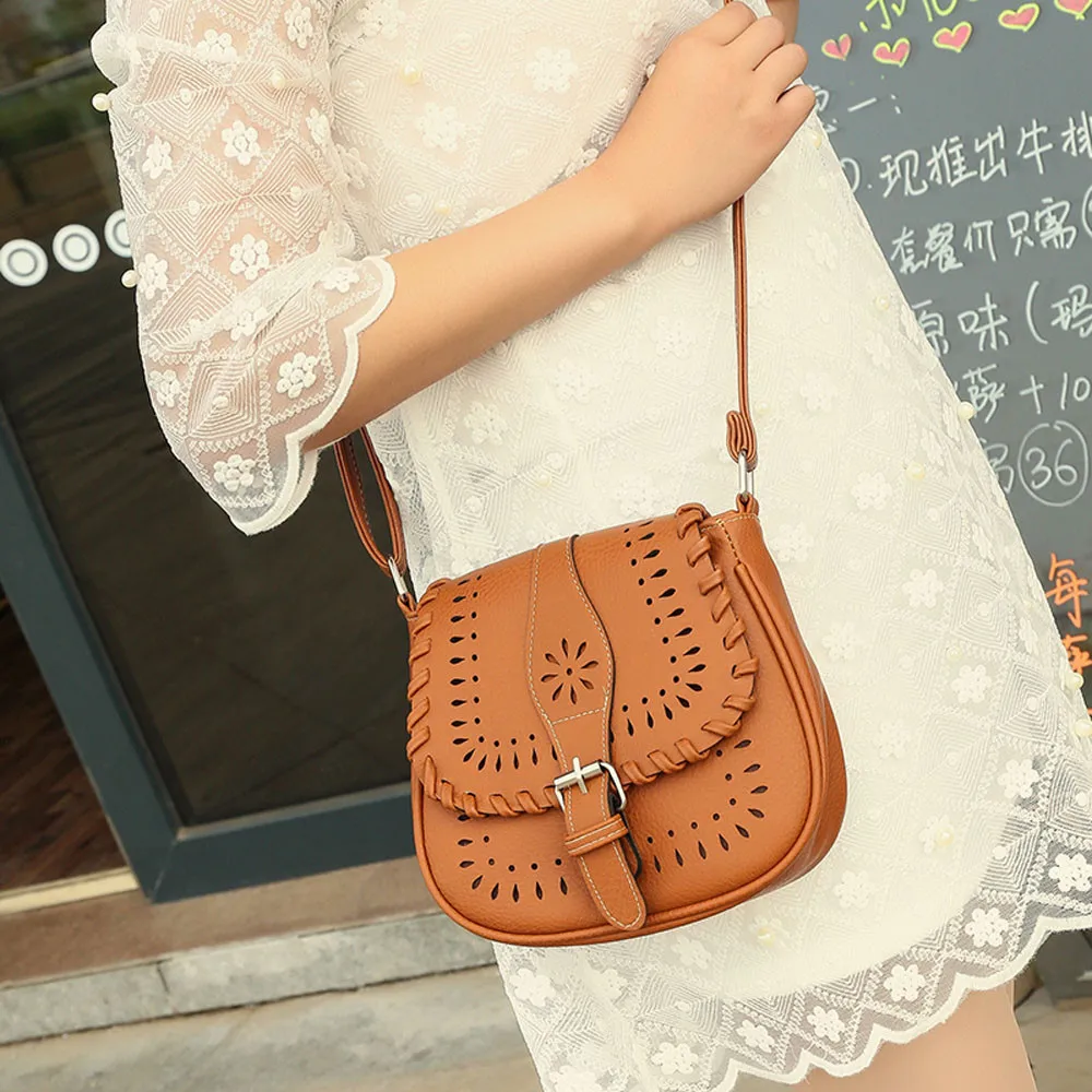 30#Retro Women Leather Tote Shoulder crossbody bags for women Crossbody Handbag Satchel Messenger Bag dames tassen