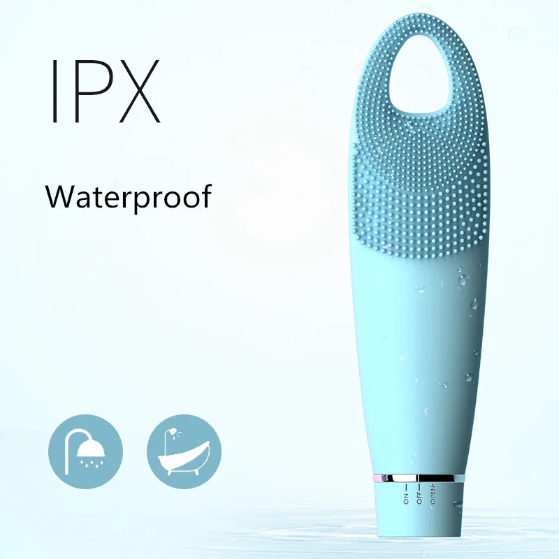 2019 звуковой электрический силиконовый инструмент для очистки лица IP7