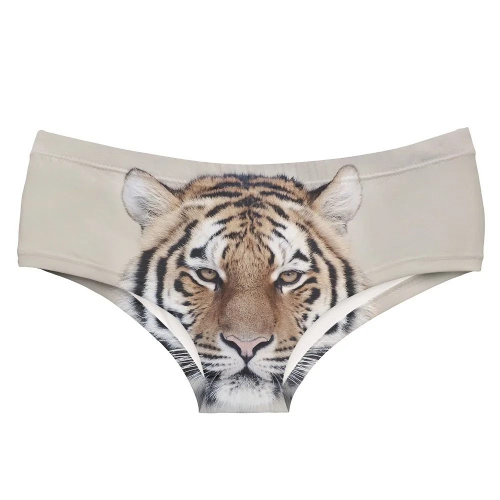 LEIMOLIS Angry tiger забавные сексуальные трусики с принтом животных женские милые нижнее