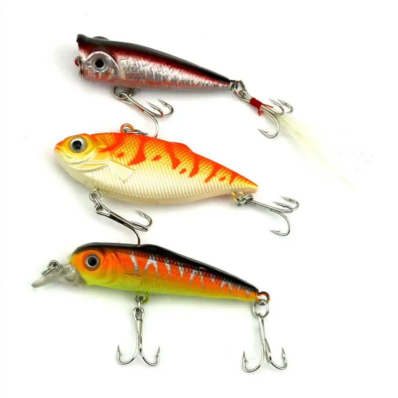 3 шт. Ассорти Minnow VIB рыболовные приманки новые Swimbait пластиковые искусственные