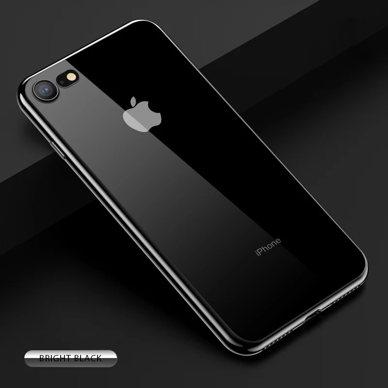 Роскошный ультра тонкий силиконовый чехол для iPhone 7 8 Plus TPU мягкая оправа Защитная