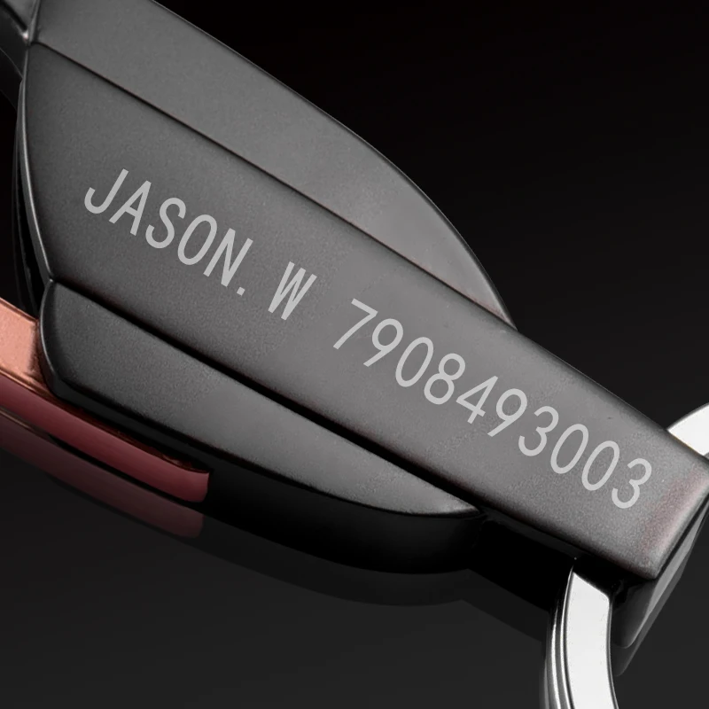 Брелок с надписью на заказ для мужчин и женщин 2 цвета инновационный держатель