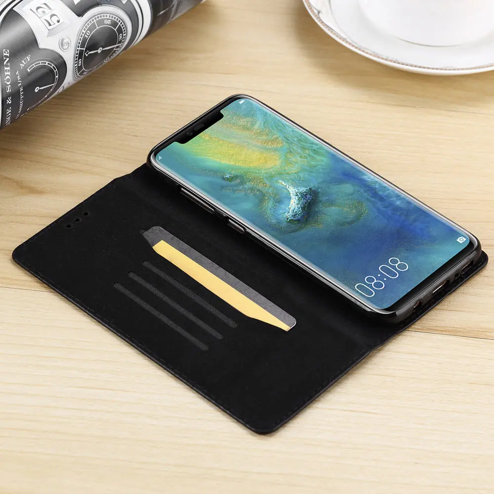 Деловой чехол из углеродного волокна для huawei P30 P20 P10 P9 P8 Lite P Smart, чехол-книжка из искусственной кожи для mate 20 10 Pro