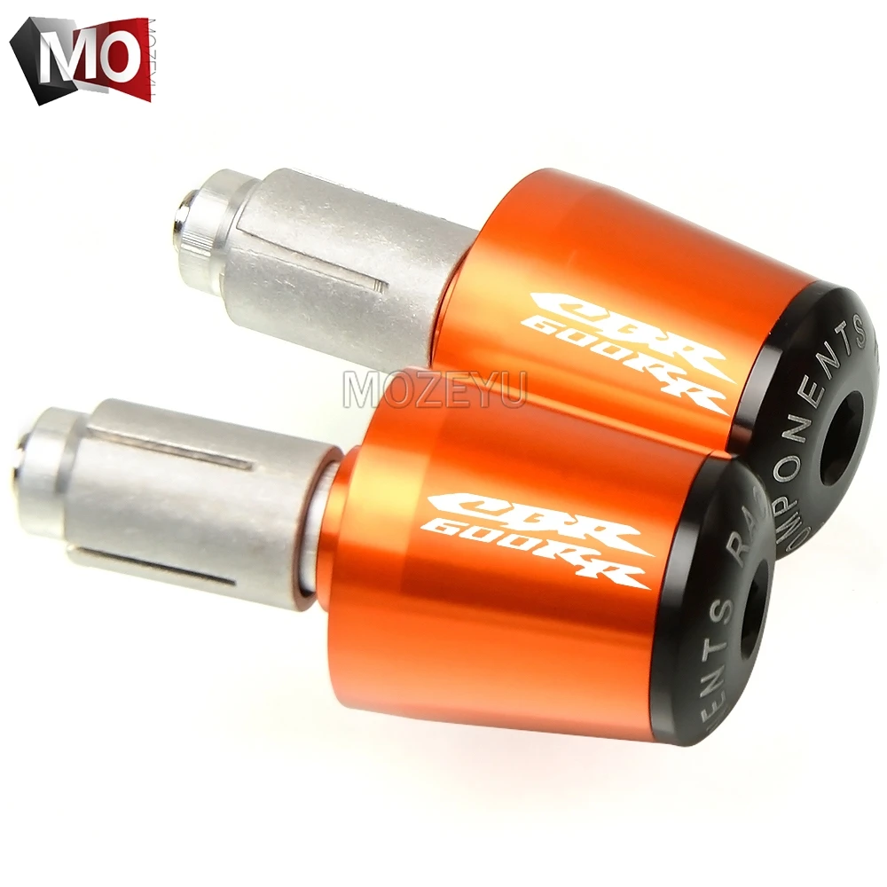 Orange Мотоцикл 7/" 22 мм руль ручной рукоятки «Грипсы» рожки руля Кепки для Honda CBR600RR CBR 600 CBR600 RR 2003- 2004 2005 2006 2007 - Цвет: Orange