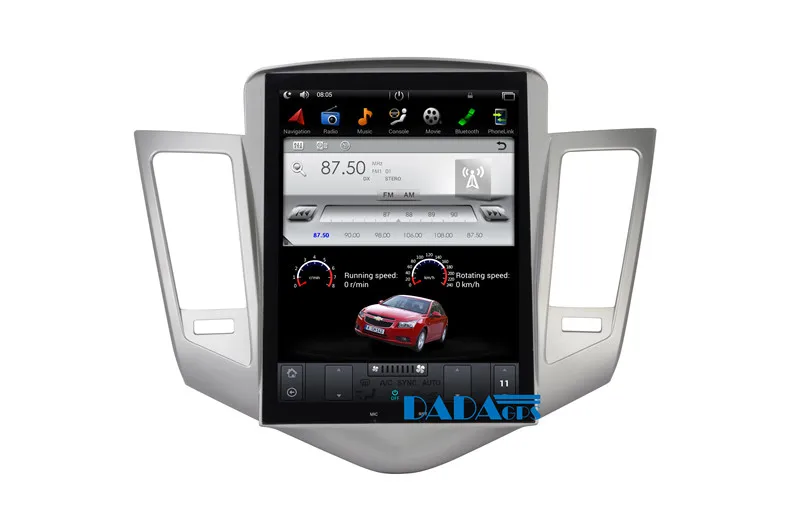 Tesla стиль Android 7,1 Восьмиядерный автомобильный dvd-плеер gps навигация для CHEVROLET CRUZE 2009-2013 Автомагнитола стерео аудио мультимедиа