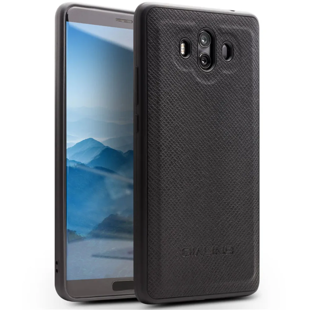 Чехол QIALINO из натуральной кожи с откидной крышкой для Huawei Mate 10 роскошные стенты