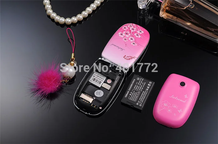 Разблокированный роскошный флип женский мобильный телефон A1 красивый