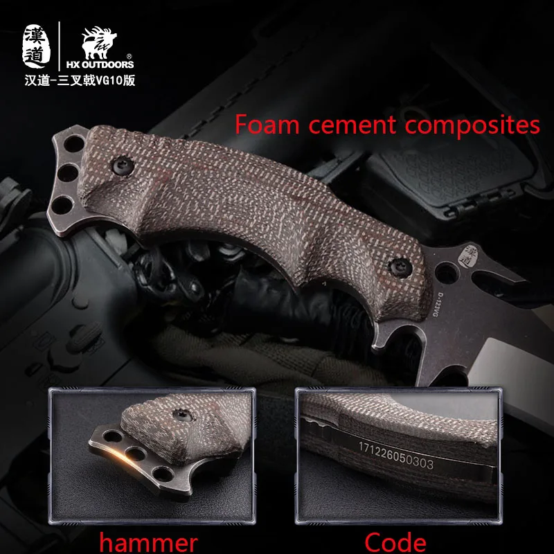 HX нож для охоты на открытом воздухе vg10 выживания fca тактический couteau походные ножи