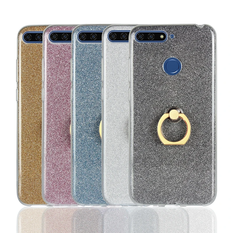 Loovedwj для HUAWEI honor 7A чехол задняя прозрачная крышка Мягкие TPU кольца Bling Чехлы 7a |