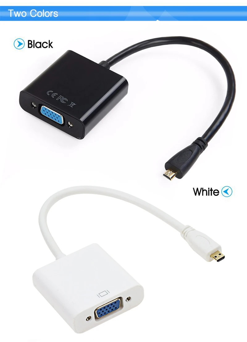 EGRINCY микро HDMI к VGA кабель мужчин и женщин VGA адаптер с 3,5 мм аудио разъем и Micro USB кабель HDMI конвертер для xbox PS4