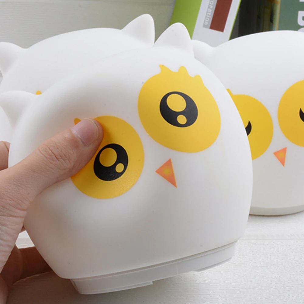 Многоцветный СВЕТОДИОДНЫЙ ночник силиконовый сенсорный датчик мультяшный для