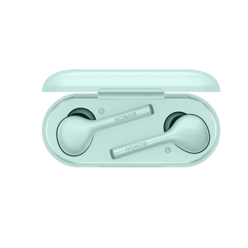 Honor FlyPods Молодежная версия беспроводные наушники Bluetooth 4,2 IP54 водонепроницаемые наушники Беспроводная зарядка музыкальные гарнитуры с микрофоном - Цвет: Синий