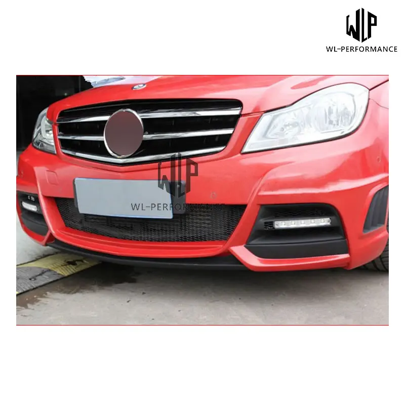 W204 комплект кузова автомобиля FRP неокрашенные передние бамперы задние боковые