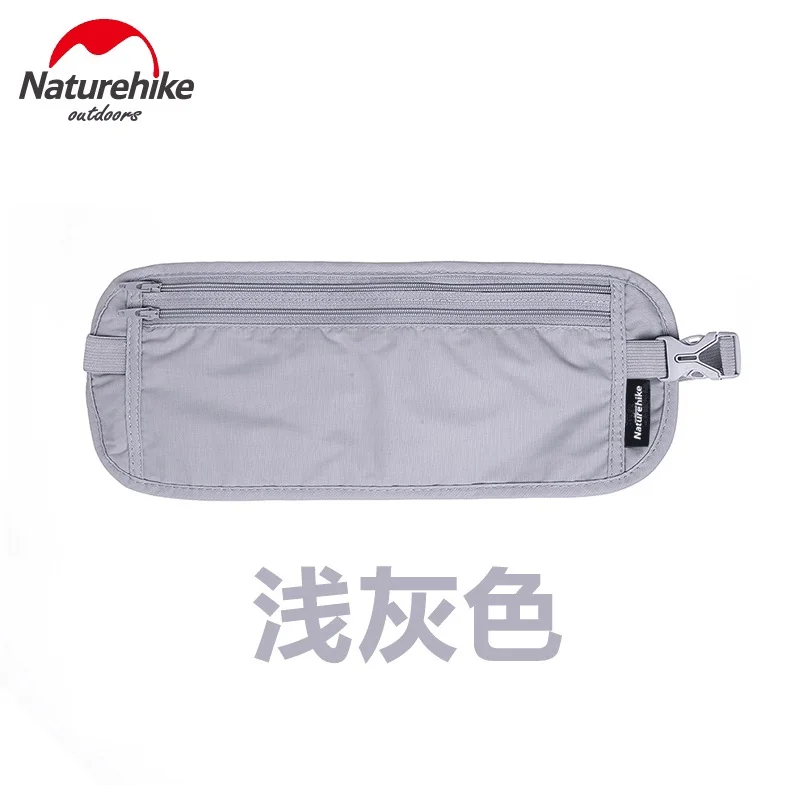 NatureHike открытый путешествия люкс мульти-пакет бумажник Невидимый поясная сумка ремень светильник тонкий мобильный телефон thefth stealt кошелек - Цвет: Gray