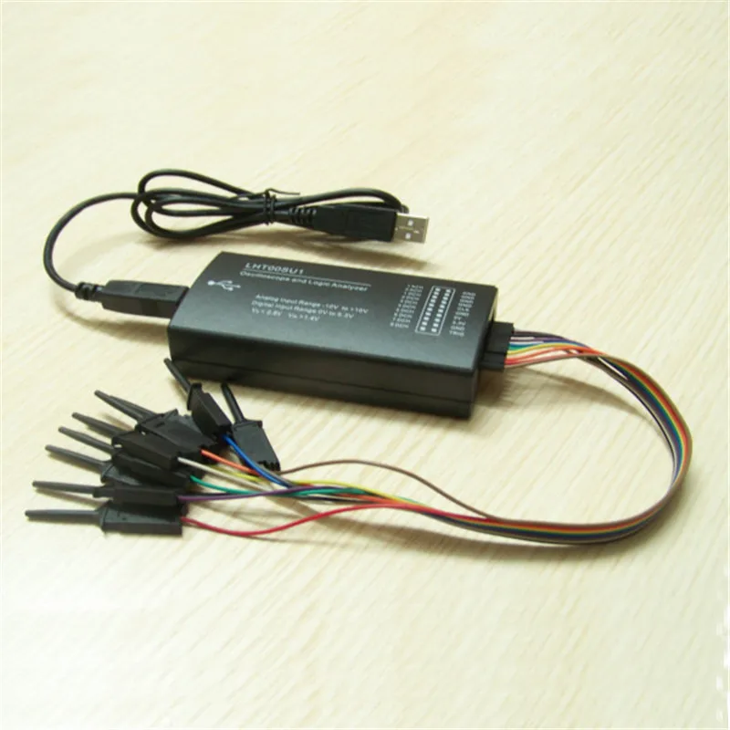 2C SPI CAN Uart LHT00SU1 Виртуальный осциллограф логический анализатор USB соединительная линия тестирования зажим 128 М памяти