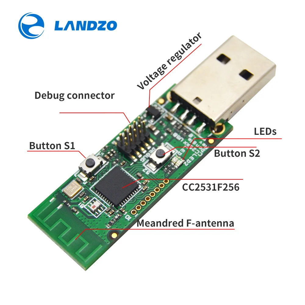 Беспроводная плата Zigbee CC2531 Sniffer модуль анализатора Packet Protocol USB интерфейс Dongle Capture