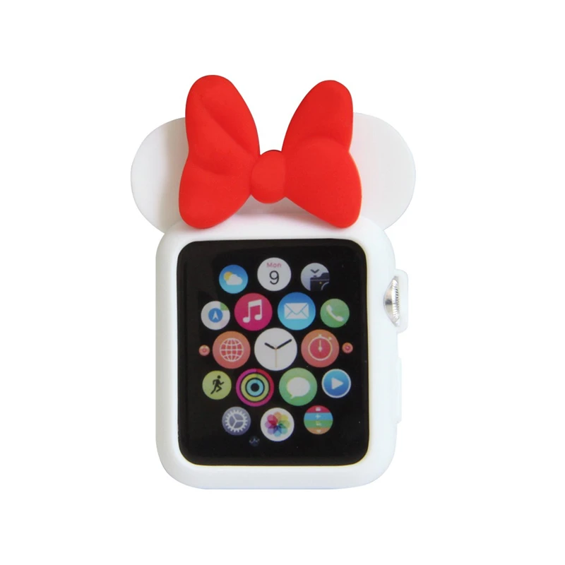 Для Apple Watch Series 1 2 3 4 Mouse Женский мягкий силиконовый защитный чехол с Минни Маус для
