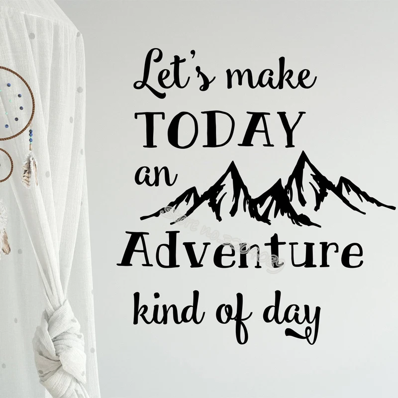 Наклейка на стену Король приключений дня настенный постер с надписью Let's Make Today