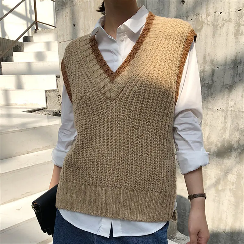 HziriP короткий свободный шикарный жилет мохер мягкий простой новинка 2019 осень