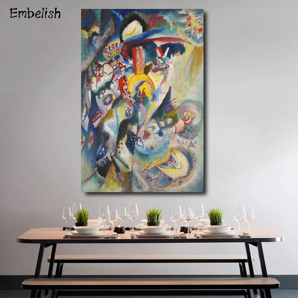 Украшение 1 шт. Wassily Kandinsky Cavas картины маслом для современного домашнего декора