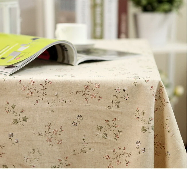 Новая льняная ткань Японский сельских Стиль обеденный Скатерти скатерть для