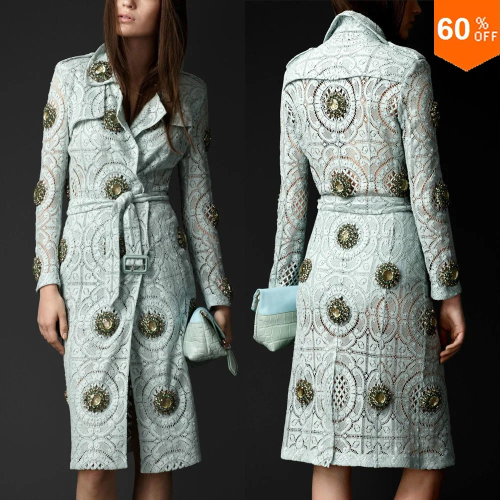 Длинные кристалл мелкий синий камень супер звезда элегантной роскоши кружева