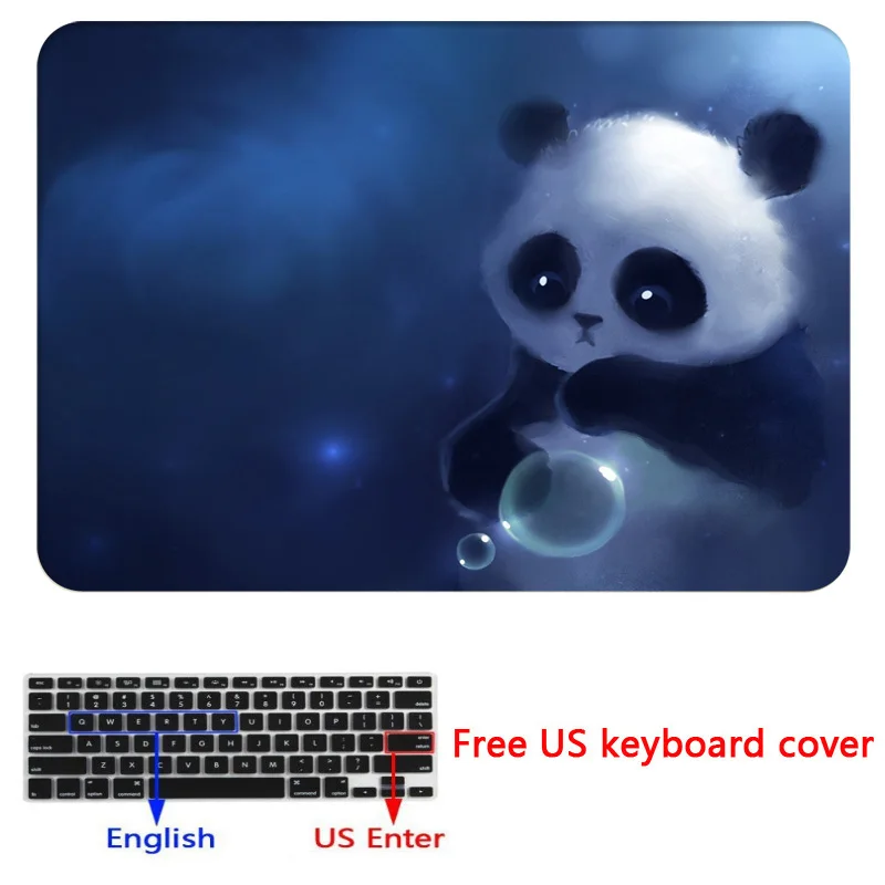 DW2 Милый животный узор чехол для ноутбука Macbook Air 11 13 с клавиатурой чехол для Mac Retina 12 13 15 lapto сумка 11 дюймов - Цвет: DW2