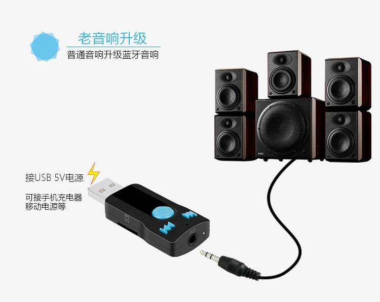 Беспроводной Bluetooth приемник 3,5 мм вспомогательный приемник аудио стерео музыкальный приемник Bluetooth аудио адаптер автомобильный вспомогательный приемник TF карта