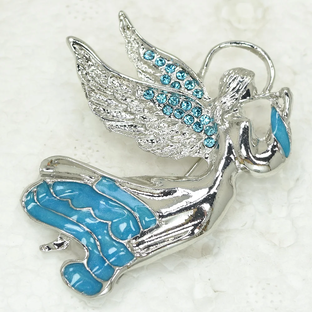 

Rhinestone Fairy Angel Pin brooches Fashion Enamel brooch C124 R