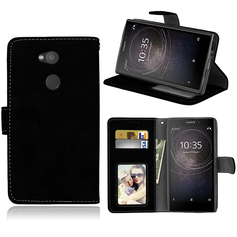 Флип кейс для Sony Xperia L2 XA2 ультра Чехол кошелек с подставкой задняя крышка XZ2 Compact