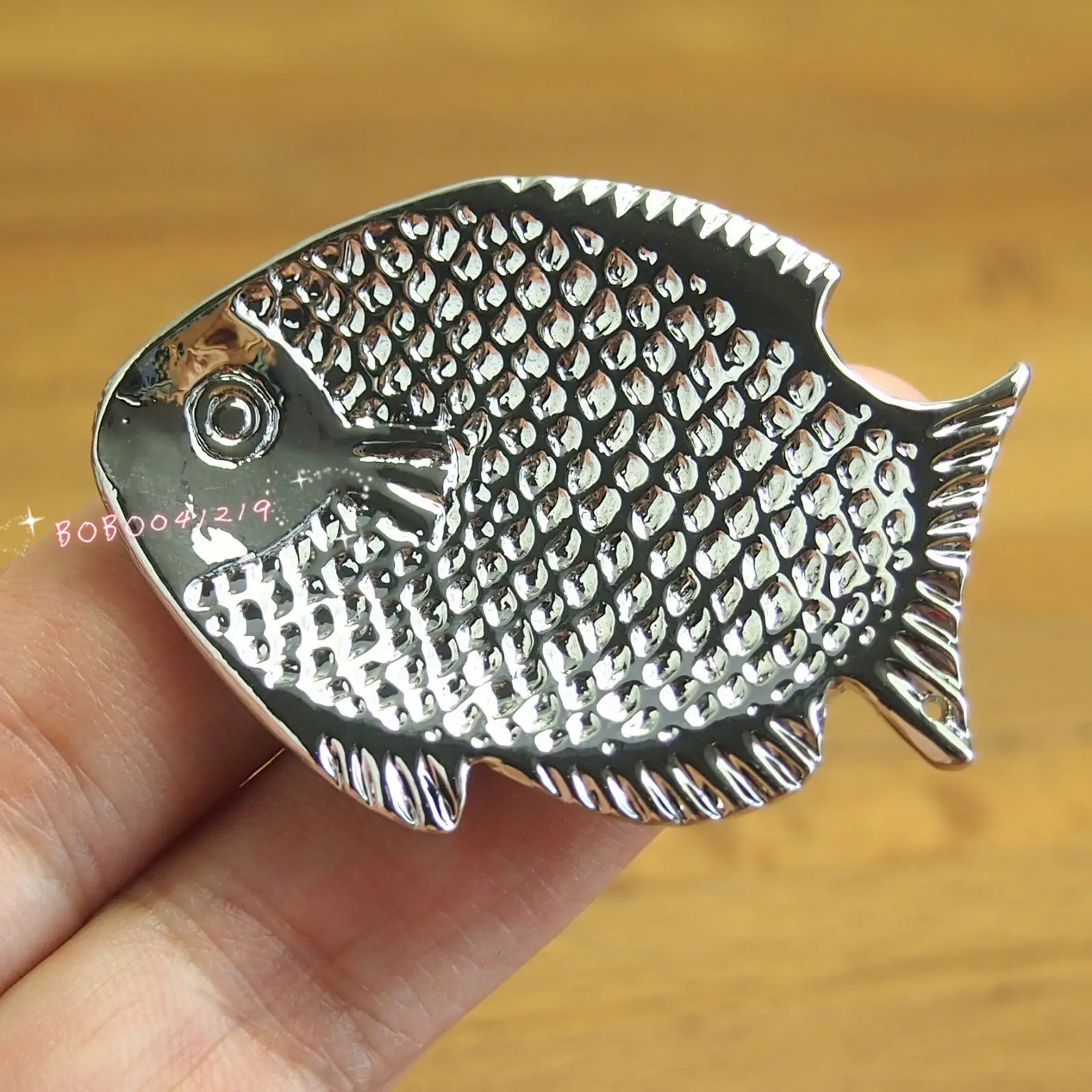 Кукольный домик Миниатюрный 1:12 металлический в форме рыбы тарелка соусник длина