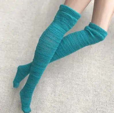 peacock blue 1 пара носки для кукол Блайт карамельного цвета чулок для Azone, Momoko, Barbies Blyth 1/6 аксессуары для кукол - Цвет: peacock blue