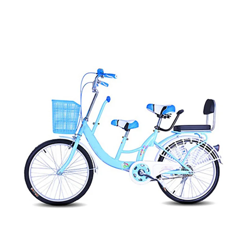 Online 22-zoll Doppel Fahrrad Mutter Und Kind Fahrrad Mit 2 Kinder