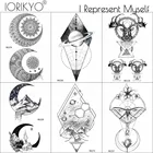 Временные тату-наклейки с планетами и луной, Женские Геометрические наклейки на заказ, имитация вселенной, моли, тату для мужчин и женщин, искусство на руку, искусство, фототату