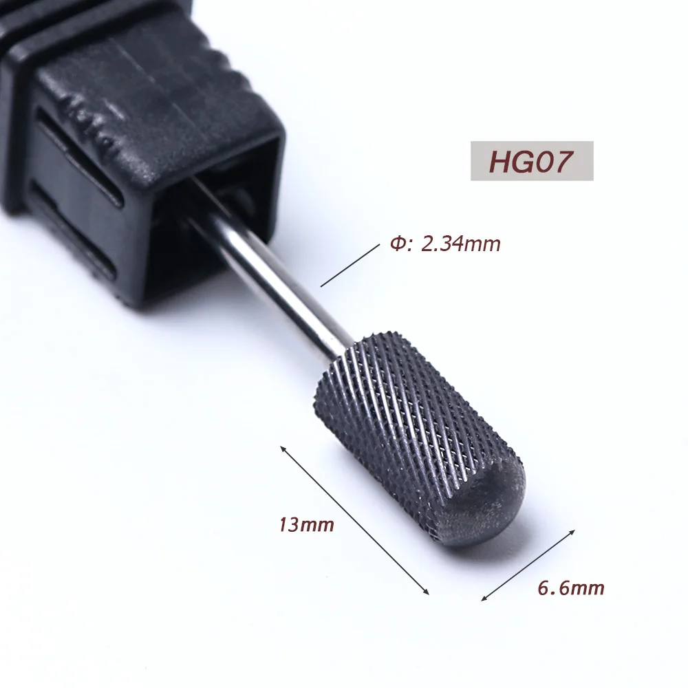 HG07 Фрезы для ногтей из вольфрамовой стали, 1 шт., фрезы для педикюра, лака для кутикулы, фрезы, роторные сверла, электрическая машина, инструменты для маникюра, BEHG01-08 - Цвет: HG07