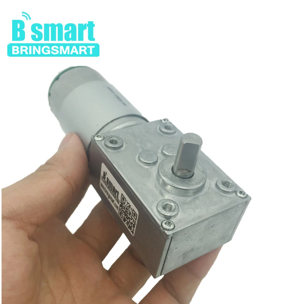 Червячный двигатель постоянного тока Bringsmart 12 В червячный редуктор 24 16 об/мин