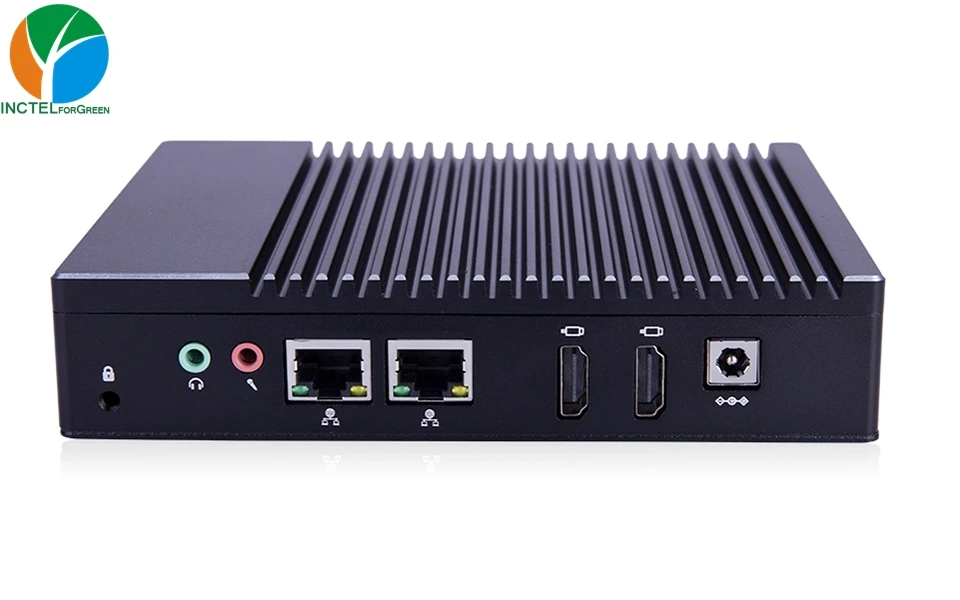 Причастником C5 четырехъядерный J3160 безвентиляторный мини-ПК PFsense маршрутизатор брандмауэр сервер с Windows Dual NIC Dual HDMI