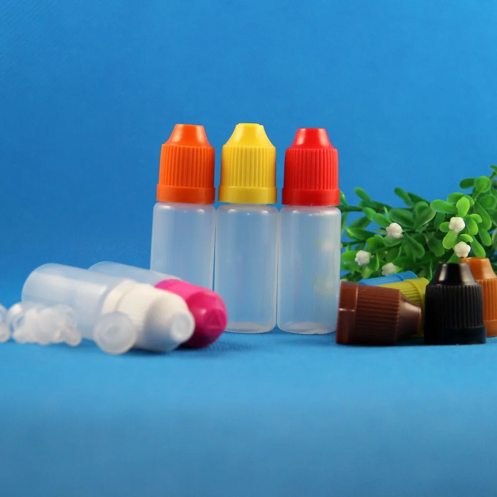 Лот 100 комплектов 10 мл пластиковые сжимаемые бутылки-капельницы для защиты детей