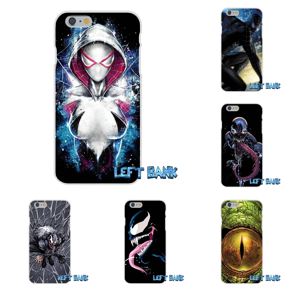 Черный костюм Человека-паука Venom символ Мягкий Силиконовый ТПУ Прозрачный чехол