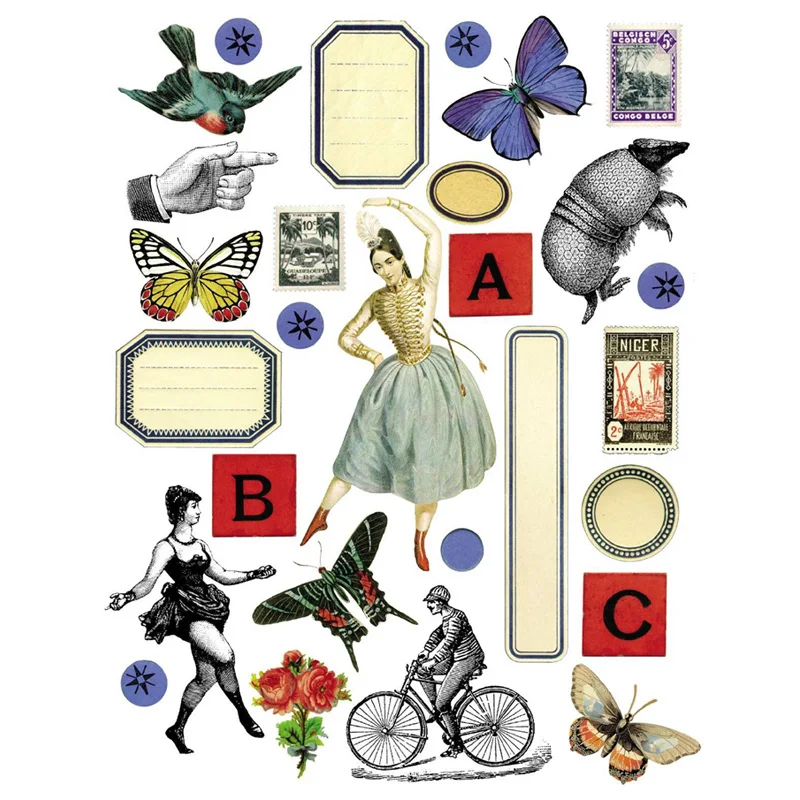 Винтажный автомобильный штамп 2 шт./лот сделай сам парижские свадебные наклейки